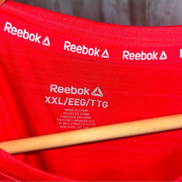 Reebok Red Polyester Tank With Mesh Side Panels XXL - Picture 5 of 5